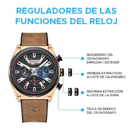 Reloj Curren 8392 Pulso Cuero Hombre - Imagen 4