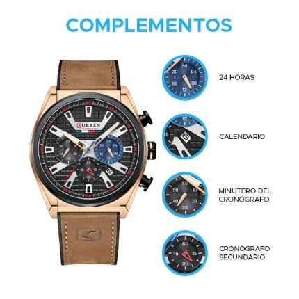 Reloj Curren 8392 Pulso Cuero Hombre - Imagen 3